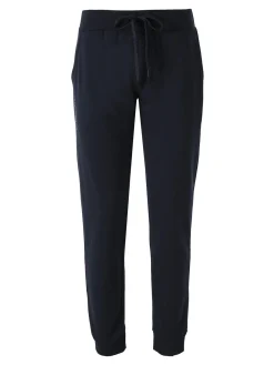 Superga Pantaloni tuta da donna in felpa con coulisse e polsini - blu scuro