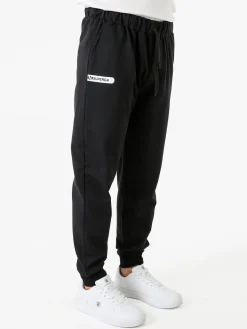 Superga Pantaloni tuta da uomo in felpa con coulisse e polsini - nero