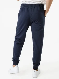 Superga Pantaloni tuta da uomo in felpa con coulisse e polsini - blu scuro