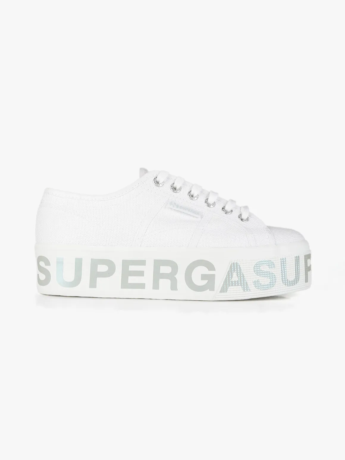 Superga 2790 PLATFORM LETTERING Sneakers donna in tela con platform