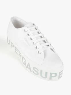 Superga 2790 PLATFORM LETTERING Sneakers donna in tela con platform