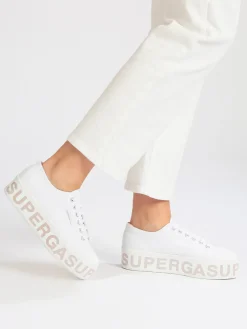 Superga 2790 PLATFORM LETTERING Sneakers donna in tela con platform