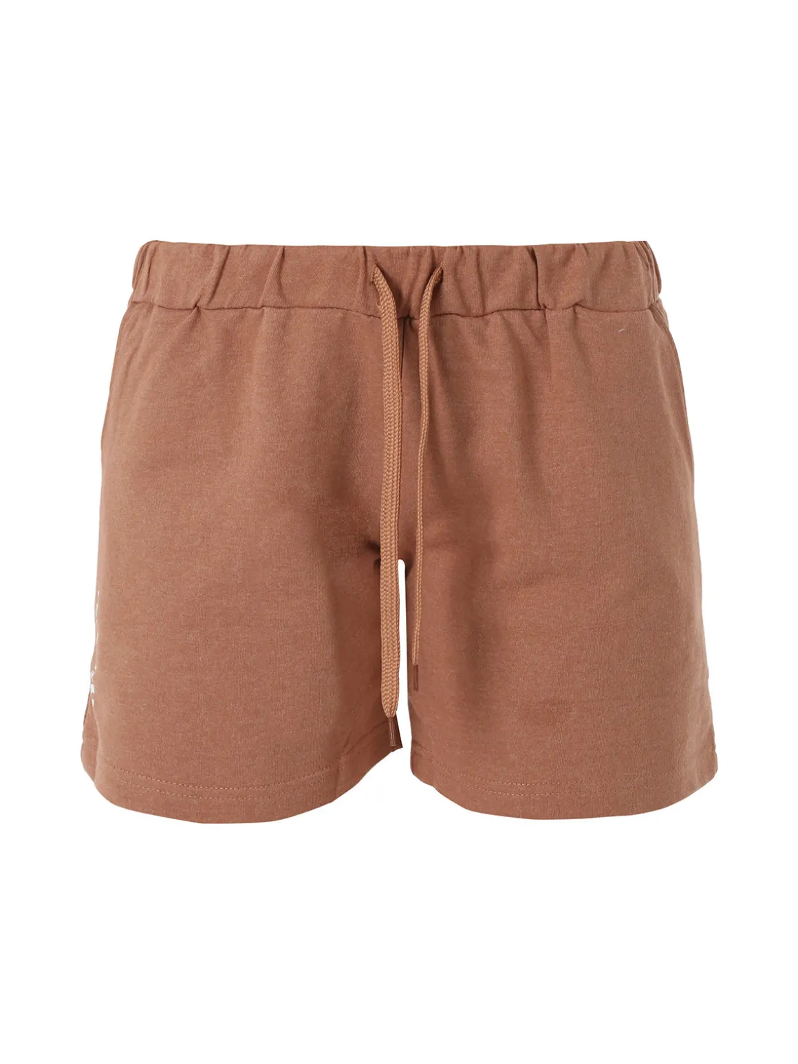 Superga Shorts donna in misto cotone con logo - cuoio