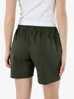 Superga Shorts donna in misto cotone con logo - militare