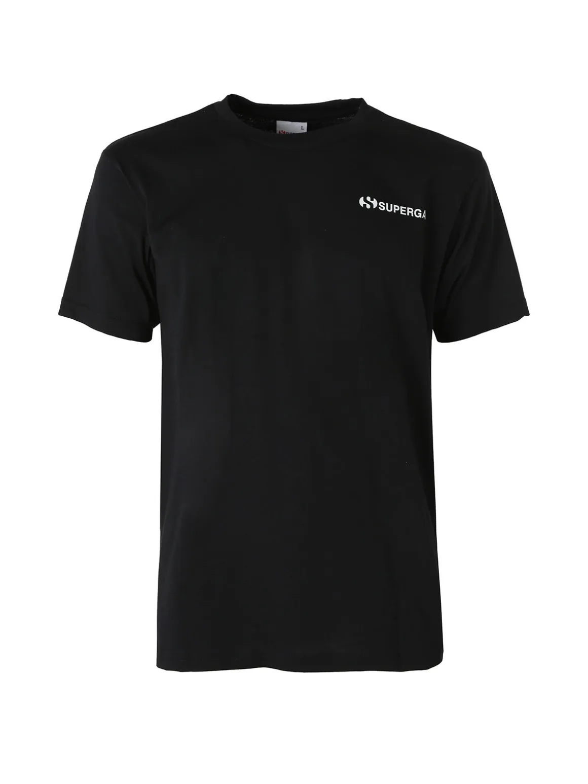 Superga T-shirt da uomo in cotone con logo - nero