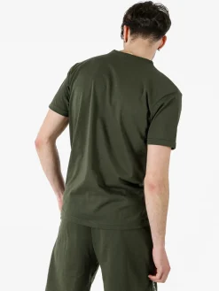 Superga T-shirt da uomo in cotone con logo - verde