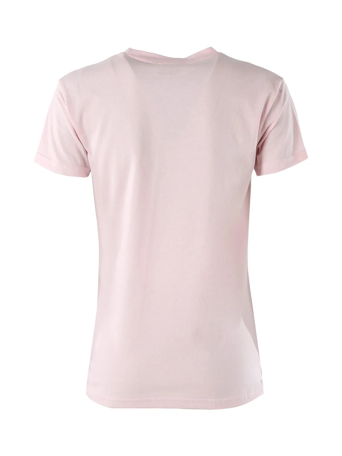 Superga T-shirt girocollo da donna in cotone con logo - rosa