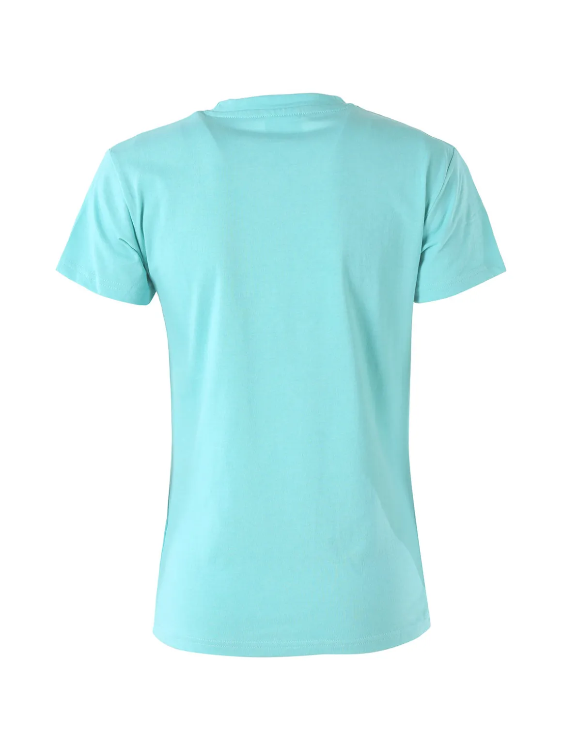 Superga T-shirt girocollo da donna in cotone con logo - acqua marina