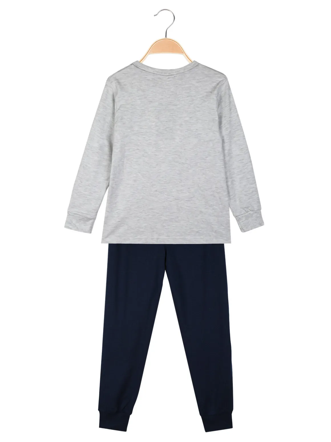 Superman Pigiama lungo da bambino in cotone interlock - grigio chiaro