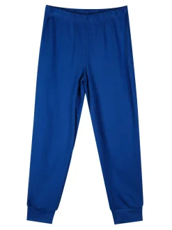 Superman Pigiama lungo da bambino in cotone interlock - blu