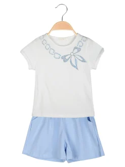 Sweet Junior Completo da bambina 2 pezzi con t-shirt e shorts
