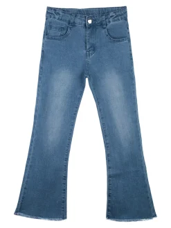 Sweet Junior Completo da bambina 3 pezzi con giacca in ecopelle e jeans