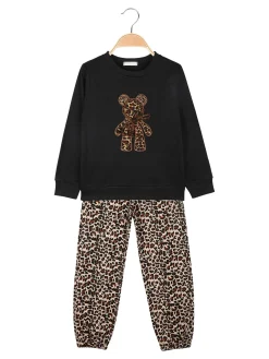 Sweet Junior Completo 2 pezzi animalier da bambina - rosa