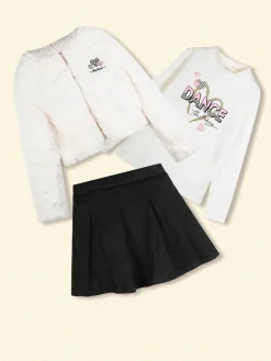 Sweet Junior Completo 3 pezzi da bambina con giacca e gonna