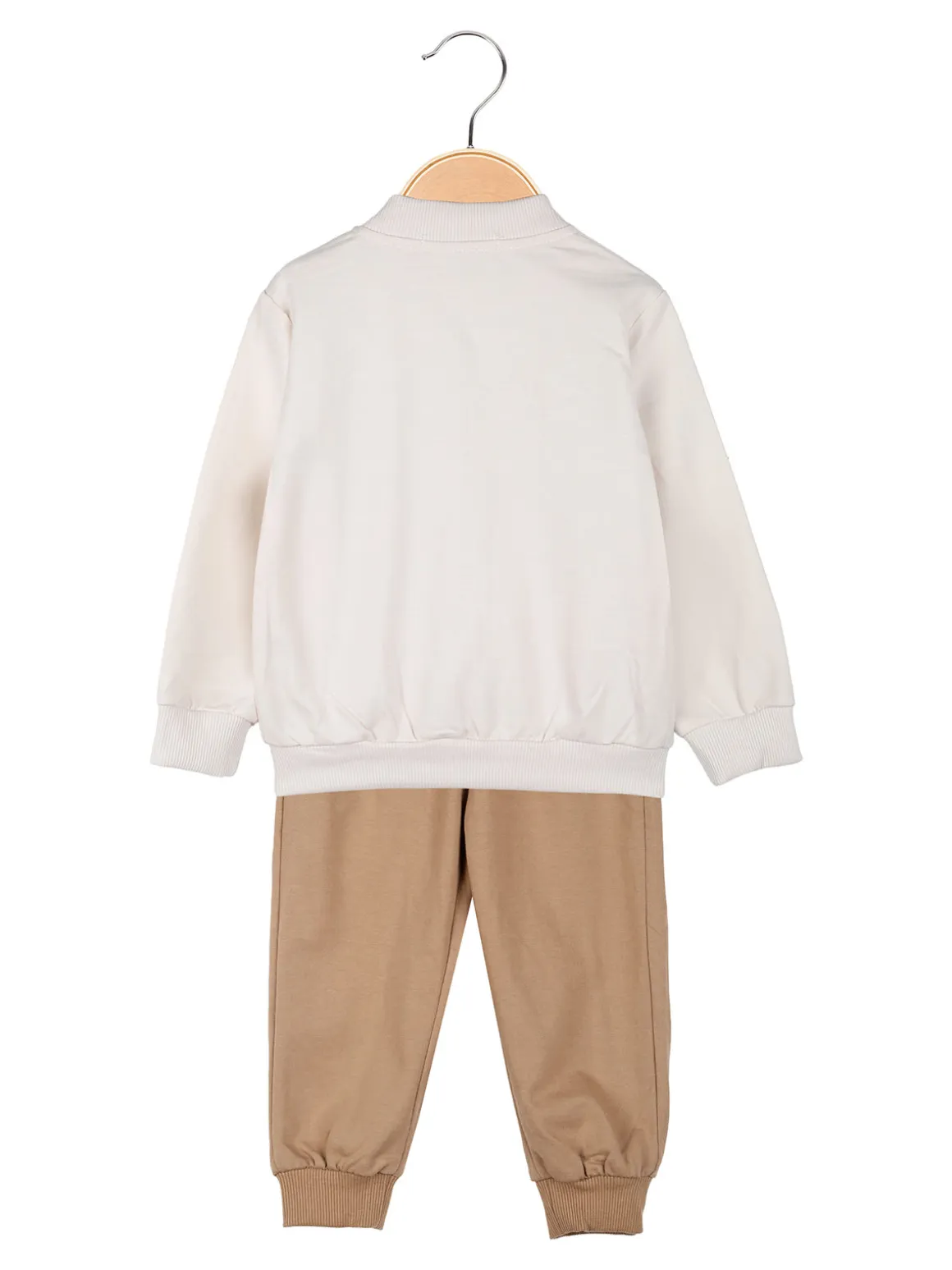 Sweet Junior Completo 3 pezzi da neonato con chiusura zip - beige