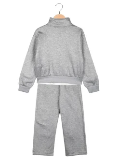 Sweet Junior Completo tuta da bambina 3 pezzi con strass - grigio