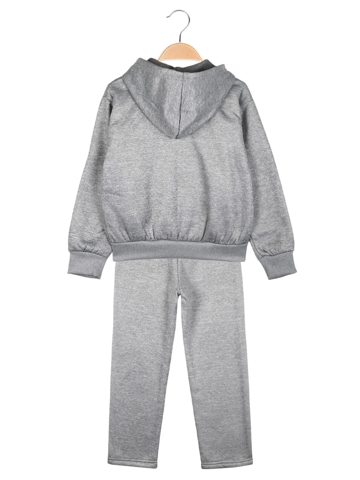 Sweet Junior Completo tuta 3 pezzi da bambina con cappuccio e zip - grigio