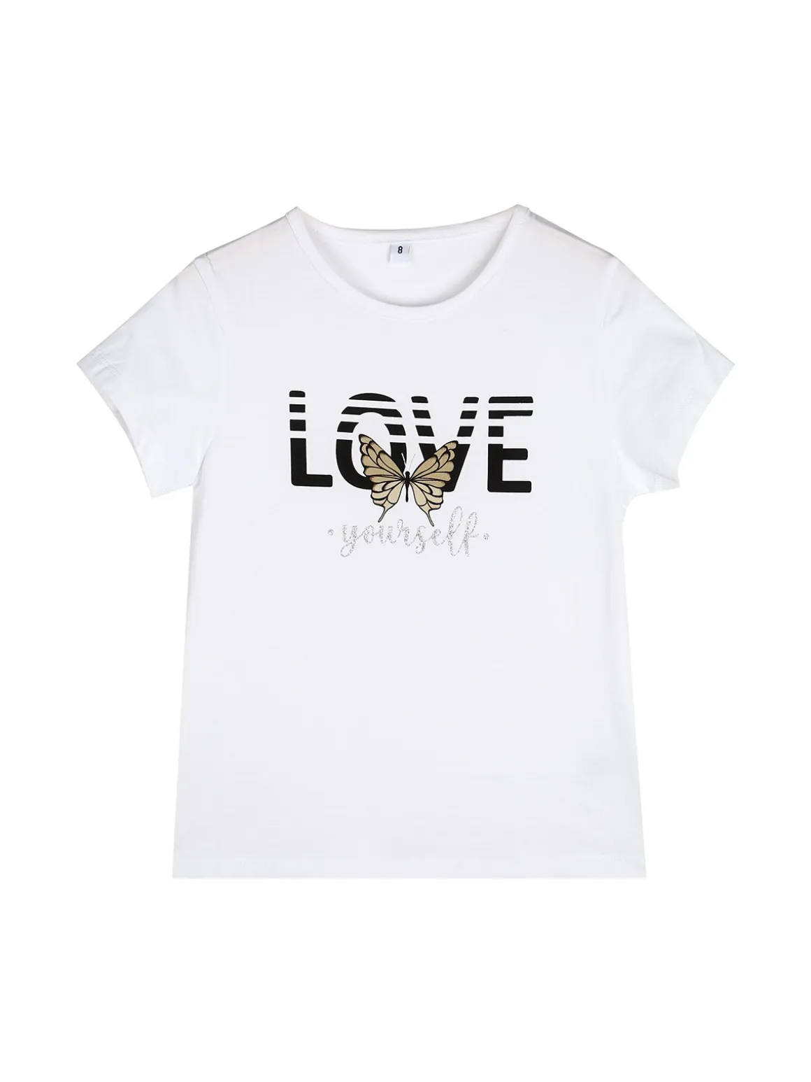 Sweet Junior Completo tuta 3 pezzi da bambina con farfalle di strass cappuccio e zip - beige