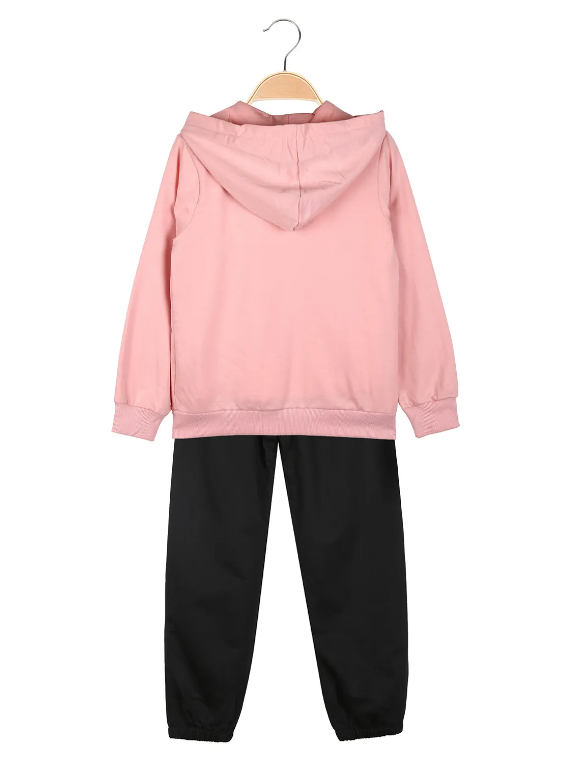 Sweet Junior Completo tuta 3 pezzi da bambina con cappuccio e zip - corallo