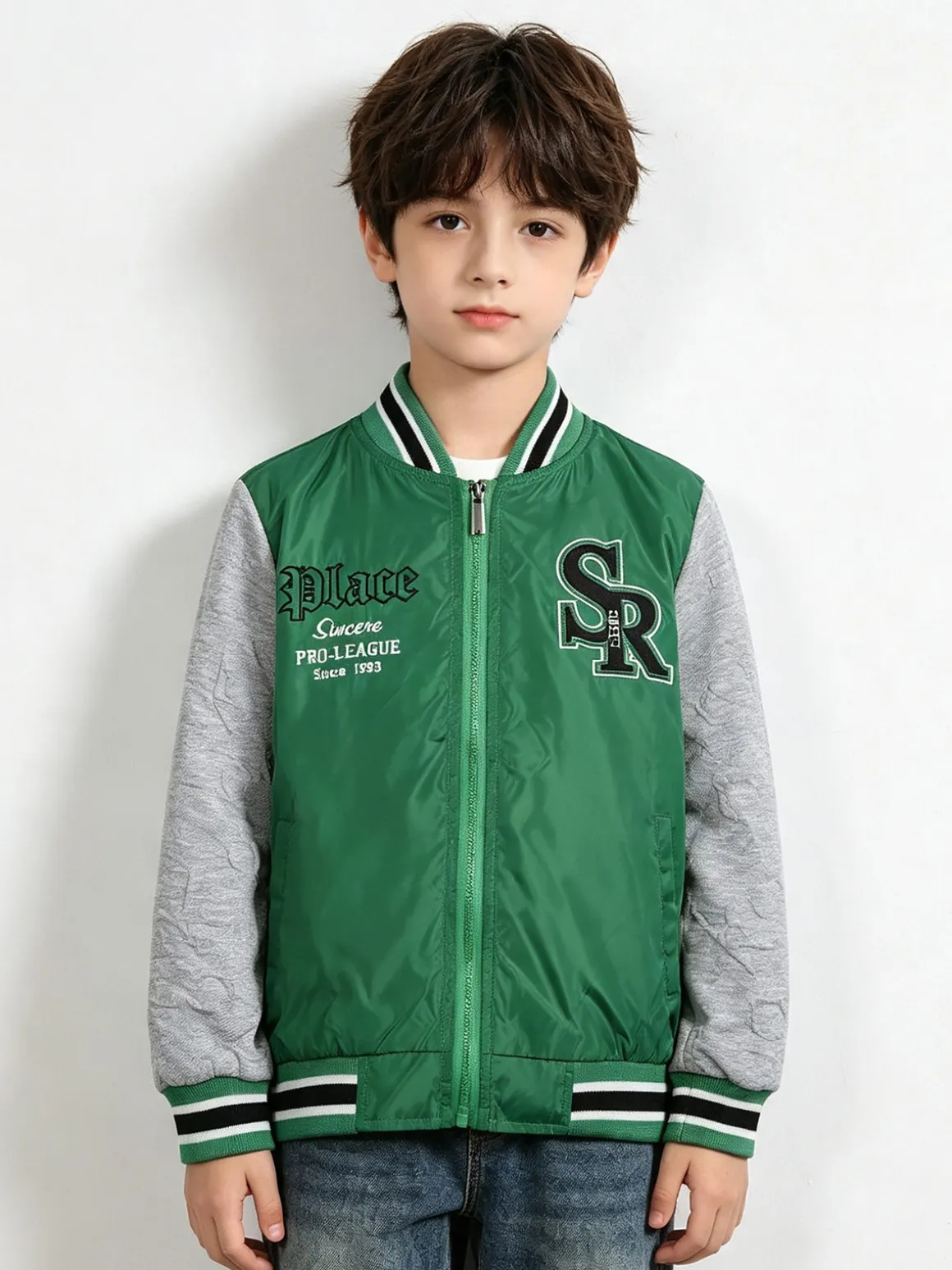 Sweet Junior Giubbino baseball da bambino con zip