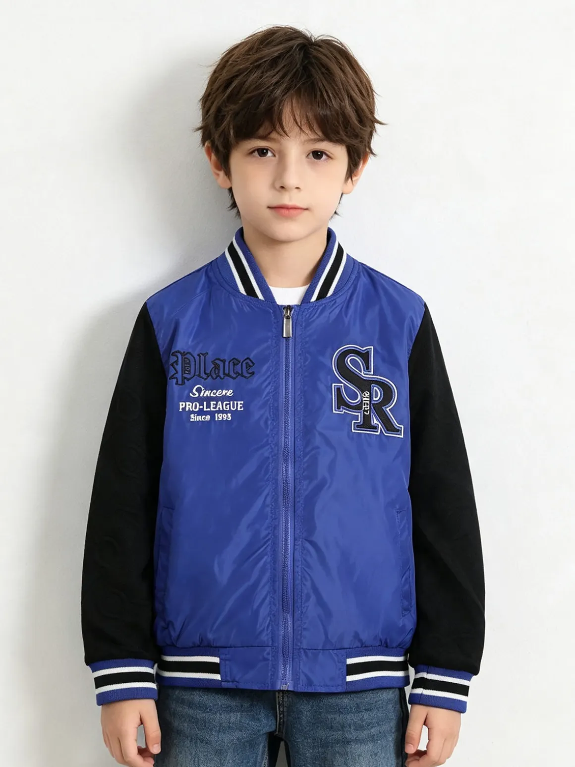 Sweet Junior Giubbino baseball da bambino con zip