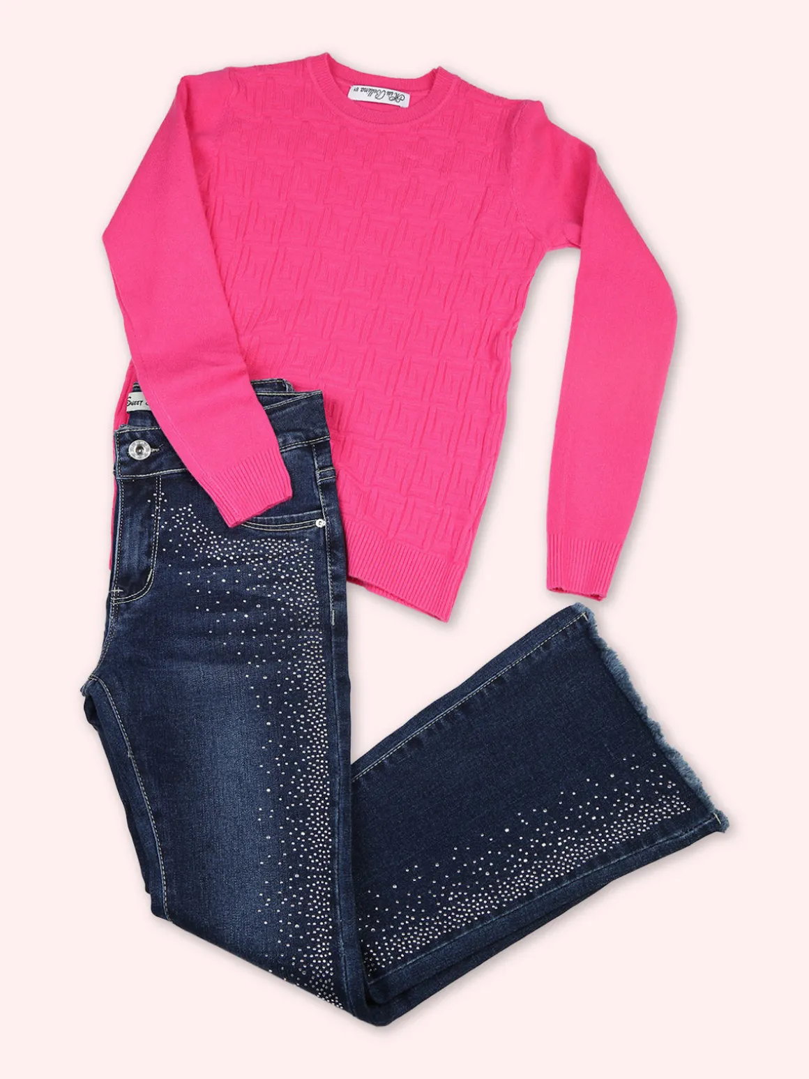 Sweet Junior Jeans da bambina a zampa con stass - jeans