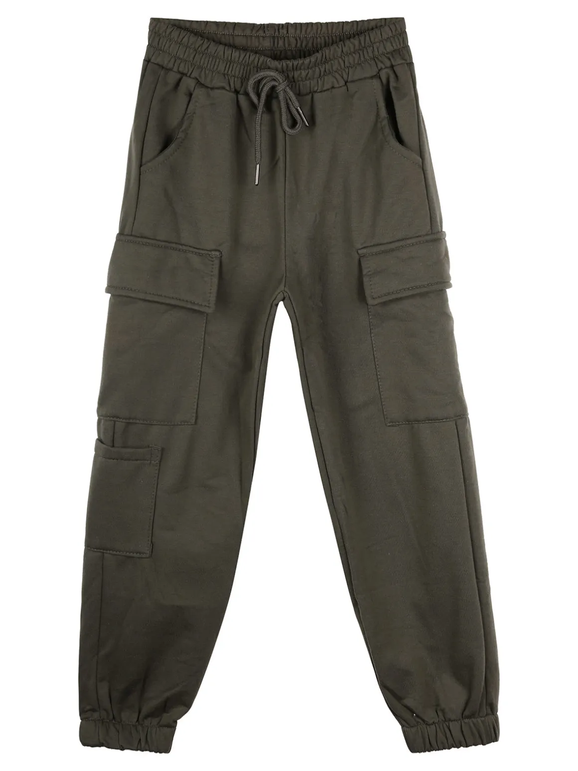 Sweet Junior Pantaloni cargo da ragazza con polsini e coulisse - militare