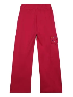 Sweet Junior Pantaloni da bambina a zampa con tasca laterale e pietre
