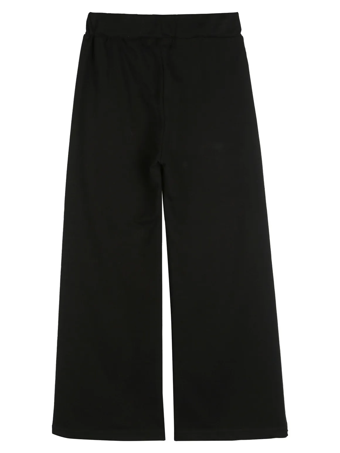 Sweet Junior Pantaloni da bambina a gamba larga con strass floreali - nero