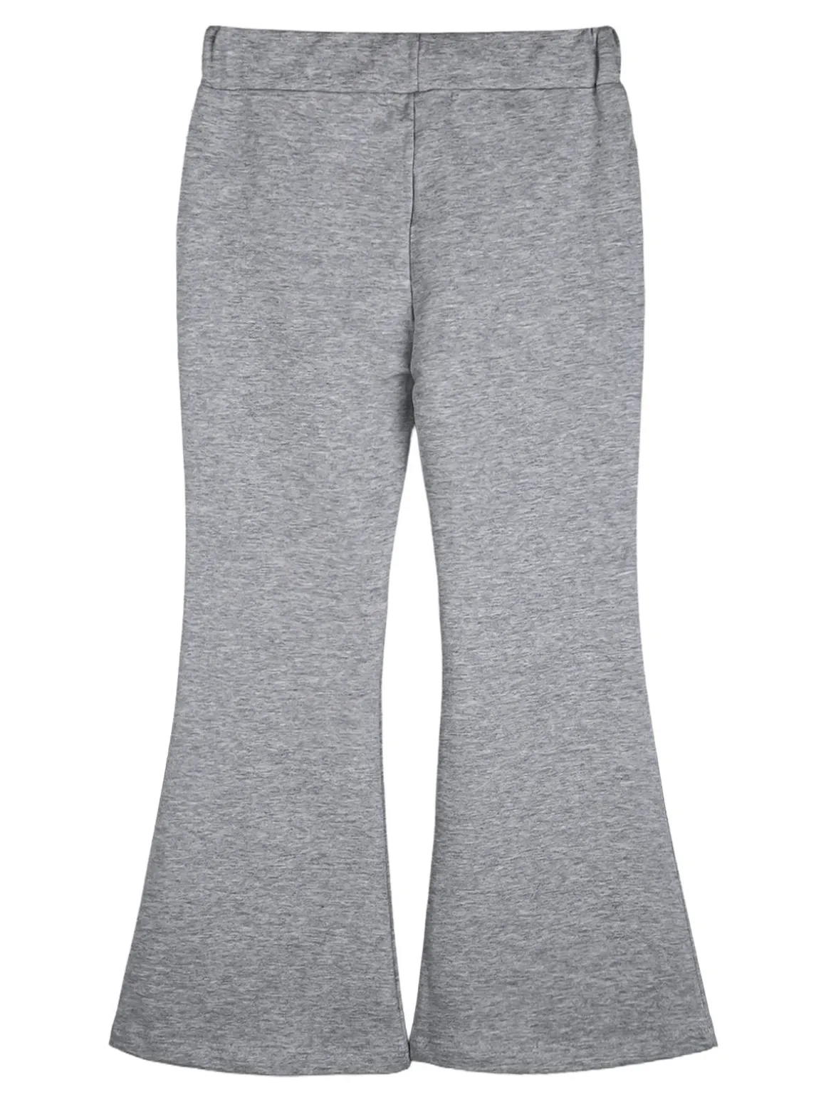 Sweet Junior Pantaloni da bambina a zampa con elastico in vita - grigio