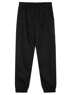 Sweet Junior Pantaloni tuta da bambina con fiori di peluche e strass - nero
