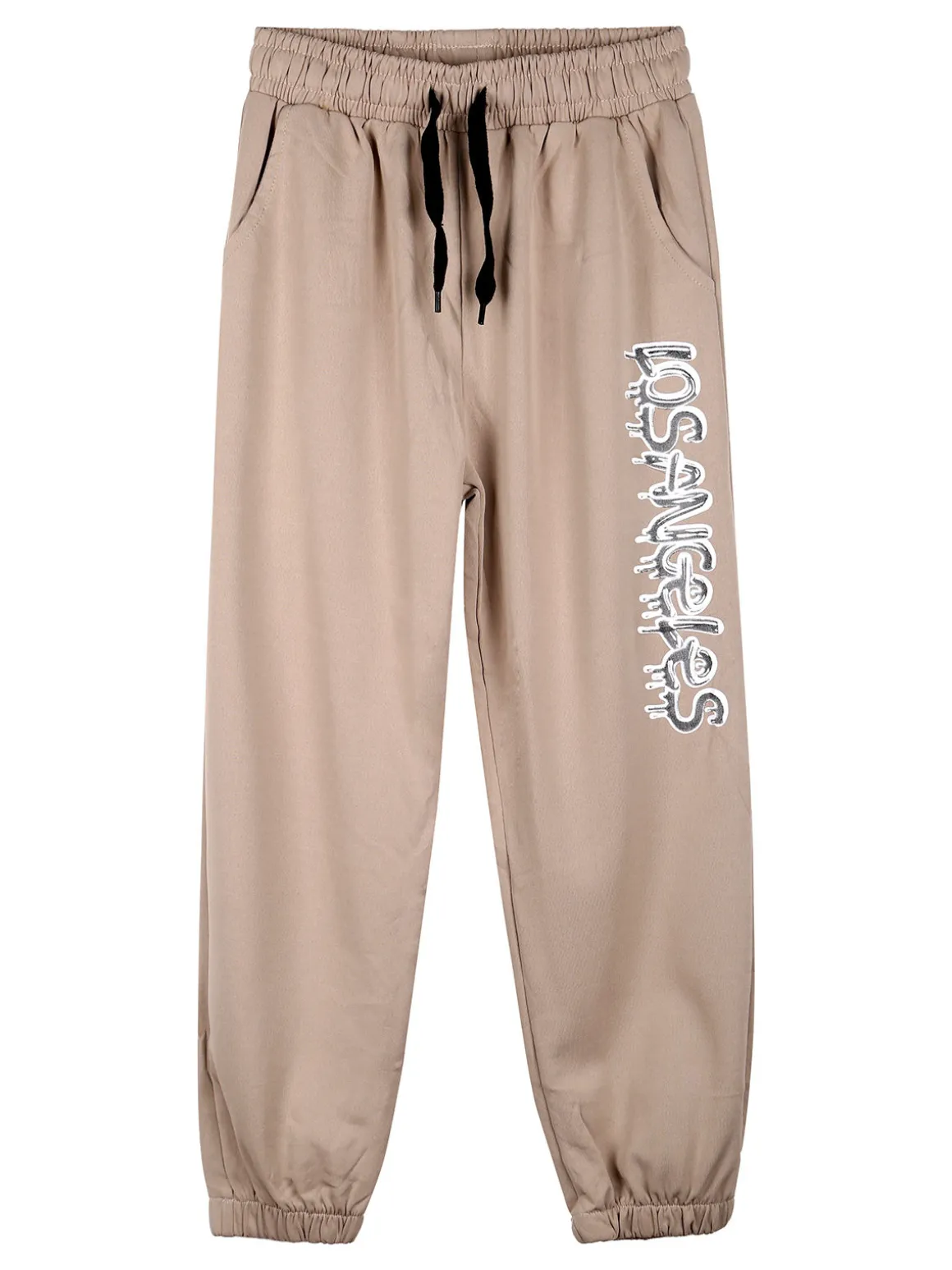 Sweet Junior Pantaloni tuta da bambino con coulisse ed elastico sul finale - khaki