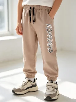 Sweet Junior Pantaloni tuta da bambino con coulisse ed elastico sul finale - khaki