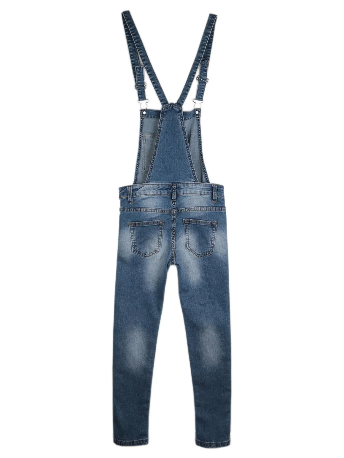 Sweet Junior Salopette di jeans con borchie