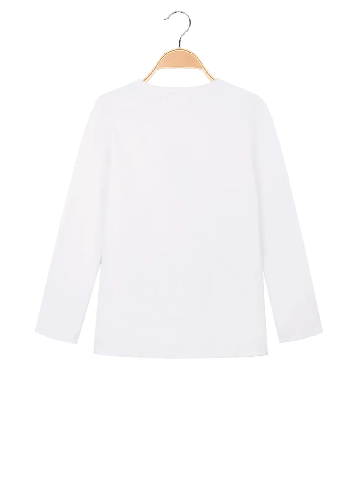 Sweet Junior T-shirt da bambina a maniche lunghe con stampa e strass