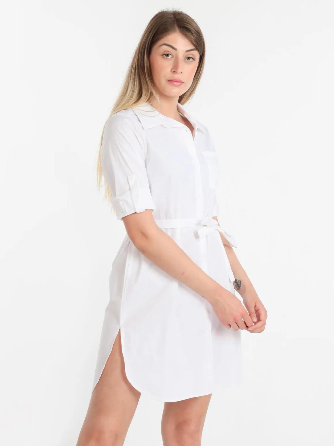 Sweet Miss Abito camicia donna con maniche a 3/4