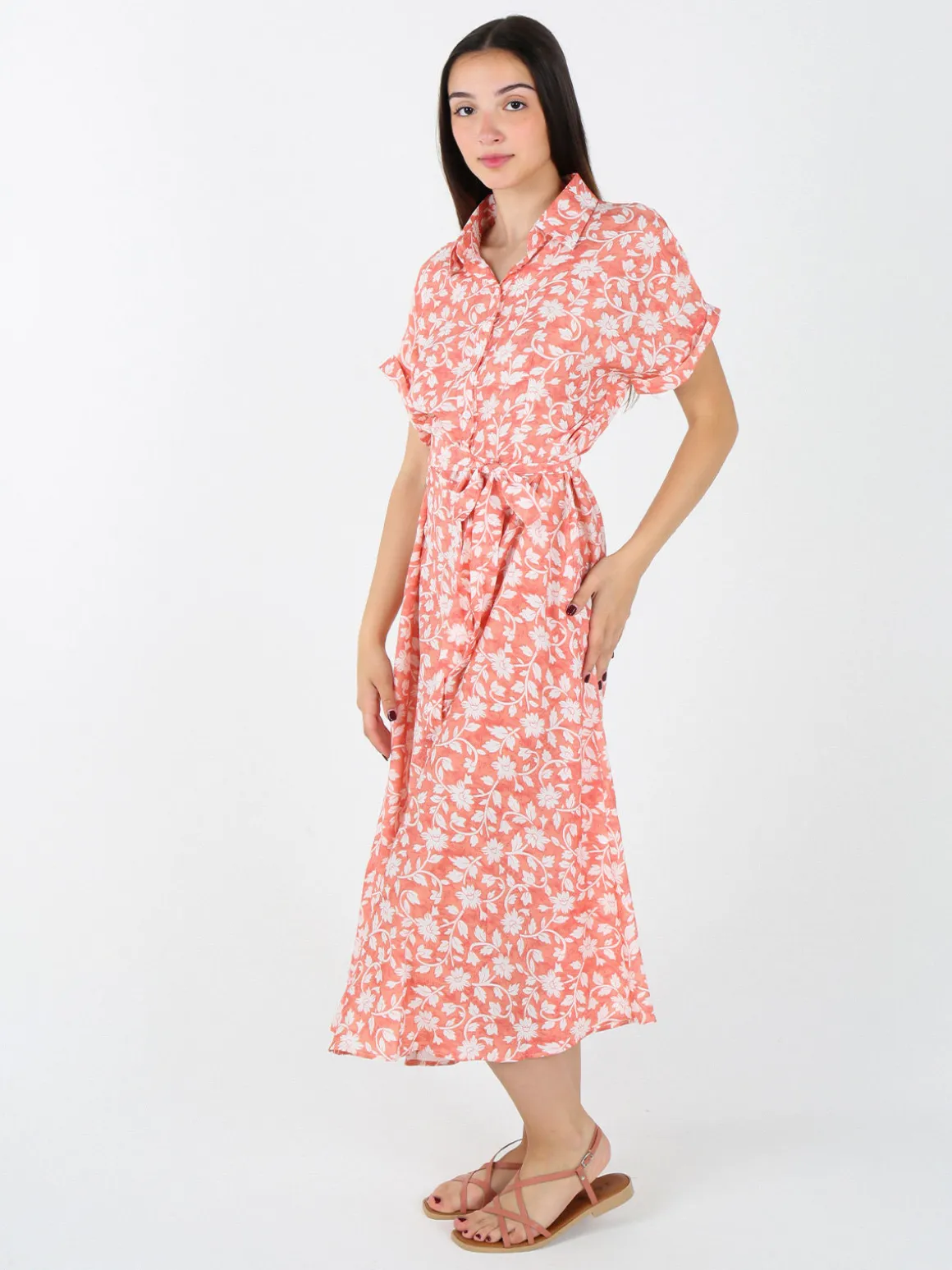 Sweet Miss Abito donna a camicia con maniche corte