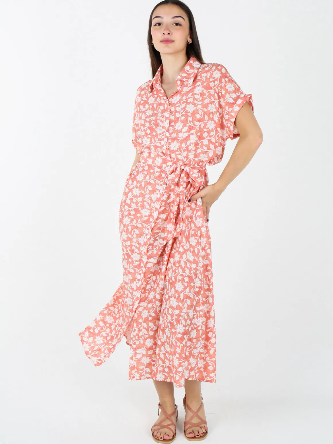 Sweet Miss Abito donna a camicia con maniche corte