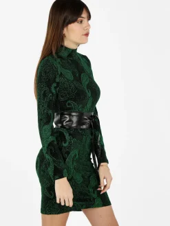 Sweet Miss Abito donna accollato con lurex