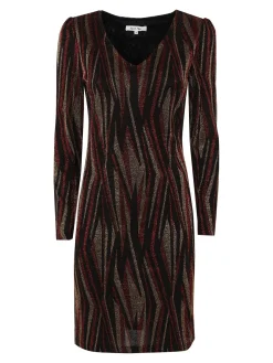 Sweet Miss Abito donna a scollo a V con lurex