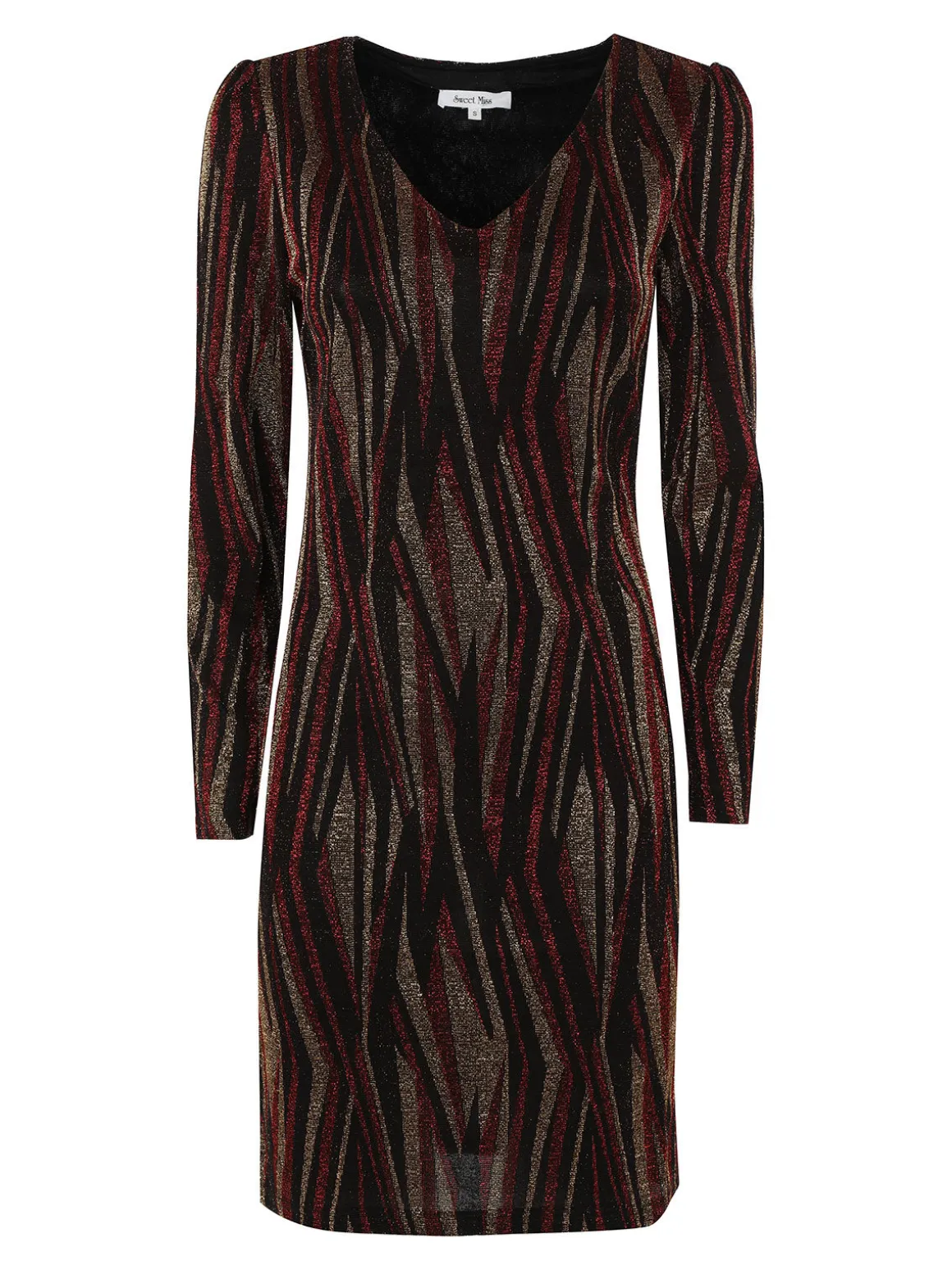Sweet Miss Abito donna a scollo a V con lurex