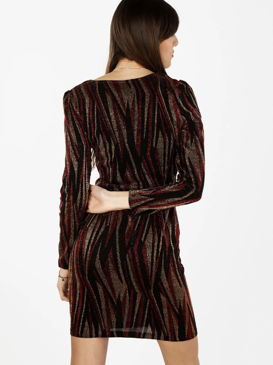 Sweet Miss Abito donna a scollo a V con lurex