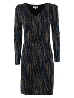 Sweet Miss Abito donna a scollo a V con lurex