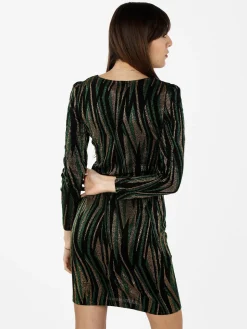 Sweet Miss Abito donna a scollo a V con lurex
