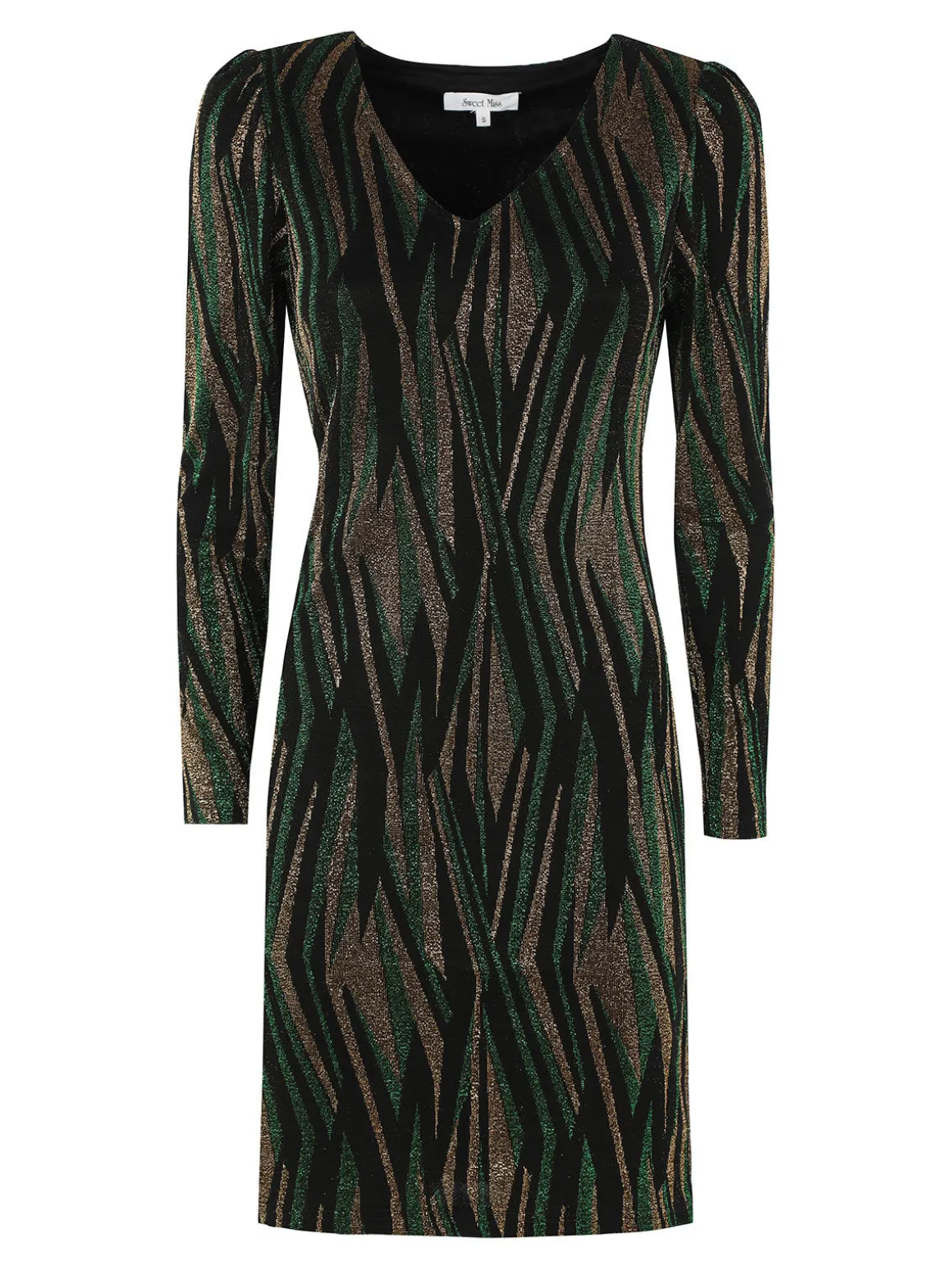 Sweet Miss Abito donna a scollo a V con lurex