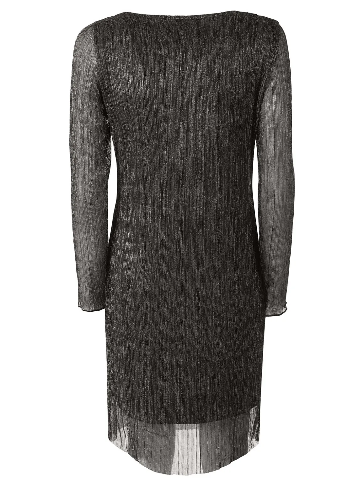 Sweet Miss Abito donna in lurex con maniche lunghe velate - marrone