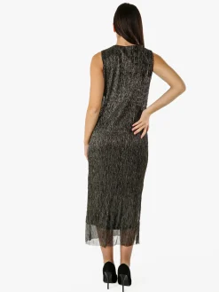 Sweet Miss Abito lungo da donna in lurex senza maniche - marrone