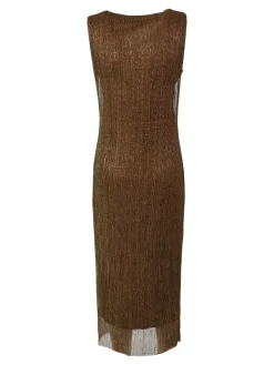 Sweet Miss Abito lungo da donna in lurex senza maniche - oro