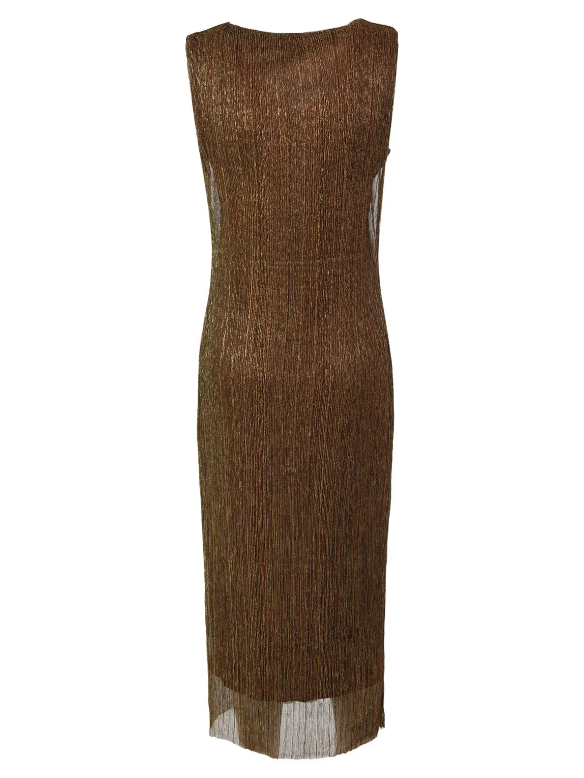 Sweet Miss Abito lungo da donna in lurex senza maniche - oro