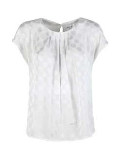 Sweet Miss Blusa donna girocollo a maniche corte - bianco